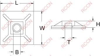 日成HC型粘式扎線固定座