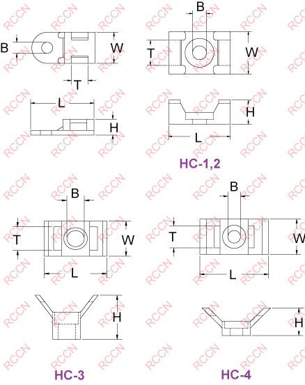 日成HC型鎖式扎線固定座