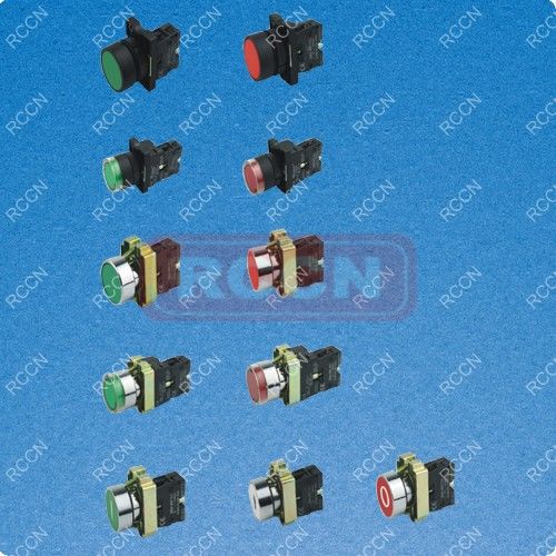 日成自復位圓頭按鈕 帶燈圓頭按扭